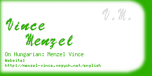 vince menzel business card
